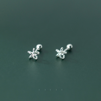 wholesale S925 Silver Stud Earrings Women Korean Style Simple and Personalized Minimalist Hollow Floral Threaded Ear Jewelry G9203-S925 silver pair 925 silver