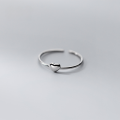 wholesale S925 silver ring for women, Korean-style simple smooth heart-shaped sweet girly fashion index finger ring J8502-0-1