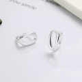 wholesale S925 Sterling Silver European and American Cross-Border Hollow Circle Ear Clasps, Sleep-Friendly Removable Versatile Commuter Earrings-0-2