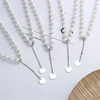 wholesale S925 Sterling Silver Retro Multi-Layer Stackable English Letter Korean Style Minimalist Versatile Sweater Chain Necklace-YFL235/Letter G Approximately 17.95g 925 silver