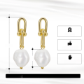 wholesale S925 Sterling Silver, 14K Gold Fashion Versatile Wholesale Cloud-Pull Earrings with Baroque Pearl Accent-0-3