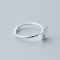 wholesale S925 Sterling Silver Ring for Women, Ethereal and Sweet, Smooth Butterfly Ring, Minimalist Open-Ended Tail Ring J0049-1-0-3
