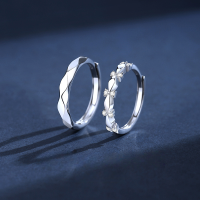 wholesale S925 Sterling Silver Crown of Love Matching Couple Rings, Women's New Adjustable Ring, Ins Style Fashion Minimalist Pair Rings-FDJZ-148-Women's Adjustable opening