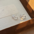 wholesale S925 Sterling Silver Entwined Knot Ear Studs for Women, Fashion Minimalist Versatile Earrings-0-5