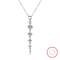 wholesale S925 Sterling Silver Cloud-Pull Jewelry Round Stone Pendant Choker Necklace Factory Direct Wholesale-0-0