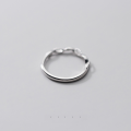 wholesale S925 Sterling Silver Nalan Women's Korean Style Minimalist Cross Twist Knuckle Ring Adjustable Weaved Finger Jewelry J7720-0-1