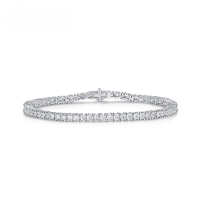 wholesale S925 Sterling Silver Full Diamond Bracelet, New Euro-American Style, Personalized Fashion, High-End Feel, Niche Design, Cross-Border Exclusive Supply-Thick Silver Platinum (180MM)  925 Silver