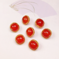 wholesale S925 silver gold-plated natural South Red Agate barrel bead spacer accessories DIY handmade unfinished bracelet necklace stringing-0-3