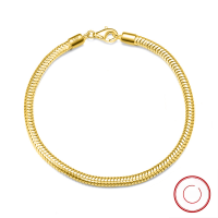 wholesale S925 Sterling Silver Cloud Pull Jewelry 3mm Snake Chain Bracelet, Hip-Hop Trendy Unisex Style-14K gold plating, bracelet length 16.5cm 925 silver