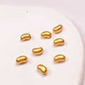 wholesale Metal S925 gold-plated gold bean calabash five-strand spacer bead through-hole accessories bracelet necklace stringing DIY semi-finished products-0-2