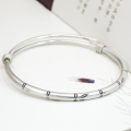 wholesale 925 Sterling Silver Bamboo Joint Sliding Women's Bracelet Vintage Ethnic Style Antiqued Student Silver Bangle Literary Retro Jewelry-0-0