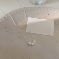 wholesale S925 Sterling Silver Light Luxury Minimalist Small Square Sugar Necklace for Women, Korean Dongdaemun Summer New Small Niche Collarbone Chain-0-1