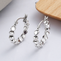 wholesale S925 Sterling Silver Ins Small Design Irregular Broken Silver Earrings, Versatile Minimalist Trendy Earrings-0-0