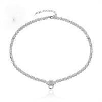 wholesale Metal material new two ways to wear necklace collarbone chain with pendant adjustable length European and American cross-border style-All-match chain without pendant 925 silver