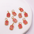 wholesale S925 Silver Tai Sui Dumpling Enamel Drop Bead Dangle Accessory Bracelet String DIY Spacer Bead Semi-finished New Product-0-1