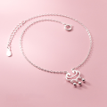 wholesale S925 Silver Ankle Bracelet for Women, Longevity Lock, Small and Fresh, Hollow-Out, Cute Bell, Ethnic Style Ankle Jewelry S1621-0-1