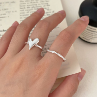 wholesale S925 Sterling Silver Holding Constant Love Heart Ring for Women, Light Luxury Minimalist Fashion Woven Cross Band Ring, Aloof Style New-Sterling Silver-Woven Cross
