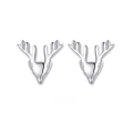 wholesale S925 Sterling Silver Deer Head Elk Minimalist Ear Studs Unisex Korean Style Cool Earrings-0-5