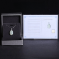 wholesale 925 Silver Inlaid Hetian Jade Pendant with Certificate, New Chinese Style Hanfu Accessory, Elegant White Teardrop Necklace-0-2
