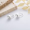 wholesale S925 Sterling Silver Korean-style Creative Brushed Textured Round Ball Stud Earrings, Elegant and Minimalist Earrings-0-2
