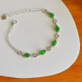 wholesale 925 Silver with Certificate Inlaid Water Drop Hetian Jasper Bracelet, Small Batch Design, Vintage Style Pure Silver Jade Jewelry-0-0