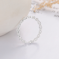 wholesale S925 Sterling Silver Chain Ring Minimalist Niche Luxury Adjustable Open Finger Ring Index Finger Ring Same as Xiaohongshu-0-2