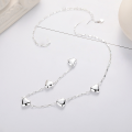 wholesale S925 Sterling Silver Korean Style Da Dong Men 3D Heart Design Sweet and Cool Trendy Versatile Necklace for Women-0-3