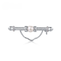 wholesale S925 Sterling Silver Japanese and Korean New Light Luxury Vintage Freshwater Pearl Brooch Pendant, Niche High-End Accessory Wholesale-0-0