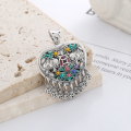 wholesale S925 Sterling Silver Retro Creative Ethnic Style Elephant Heart Coin Patch Fringe Pendant-0-0