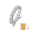 wholesale S925 Sterling Silver Moissanite Full Eternity Ring Cross-border Etsy Best Seller New Style Source Wholesale Ready to Ship Dropshipping-0-6
