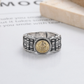 wholesale S925 Silver Vintage Antique Rotatable Sutra Cylinder National Trend Heavy Craft Openable Ring-0-1