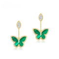 wholesale S925 Gold-Plated Silver Japanese Mori Style Butterfly Earrings for Women, Long Fashion Trendy Jewelry Wholesale from Manufacturer-0-0