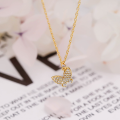 wholesale Metal: S925 Silver Plated 14k Gold, Zircon Duli Jewelry Spring New Collection Japanese Small Fresh and Gentle Style Necklace-0-3