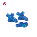 wholesale Metal Opal Cross Double-Sided Fire Iridescent Opal Polymer Cultivated Synthetic Opal Gemstone-0-2