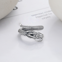 wholesale S925 Sterling Silver Majestic Ancient Style Retro Chinese Trend Heavy Craft Intricate Coiling Dragon Adjustable Ring Unisex-YJ1080/approx. 8.5g Adjustable opening