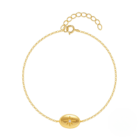 wholesale S925 Sterling Silver Classic Octagonal Star Pendant Bracelet With Inlaid Zircons, Amazon Bestseller, Versatile And Stylish Jewelry-Gold 925 silver