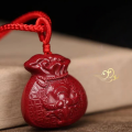wholesale Metal material Zhu sand genuine product twelve Chinese zodiac fortune bag pendant for men and women purple gold sand money bag necklace accessory Year of the Dragon hanging piece-0-2