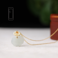 wholesale 925 Silver Gold-Plated, certified jade pendant in palace style,-0-3