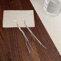 wholesale S925 Sterling Silver Long Tassel Chain Ear Thread Earrings for Women, Korean New Simple Elegant Ear Accessories-0-1