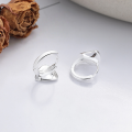 wholesale S925 Silver Yunchaoxuan Fashionable Korean Japanese Ins Style Geometric Creative Concave Minimalist Design Earrings and Ear Clasps-0-2