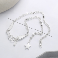 wholesale S925 Silver Geometric Circle Element Japanese Korean Creative Minimalist Design Versatile Women's Necklace-0-2