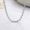 wholesale S925 Sterling Silver Korean-style Unique and Creative Small Loop Link Long Tassel Choker Necklace for Women-0-0