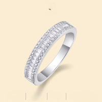 wholesale S925 Sterling Silver Beautiful Moments Moissanite Ring Light Luxury High-End Cross-Border Amazon Best-Seller-76 Moissanite diamonds US No. 9