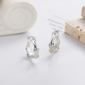 wholesale S925 Sterling Silver Inlaid Jade Bamboo Joint Design Ear Clasp Creative Novel LiteraryStyle Earrings for Women-0-3
