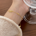 wholesale S925 Sterling Silver Diamond-Inlaid Simple and Elegant Stylish Fresh Sweet Bow Cross Bracelet S7209-0-0