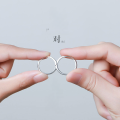 wholesale S925 Sterling Silver Maker Match Couple Rings, Open-Ended Minimalist Love Without Borders Niche Valentine's Day Gift-0-2