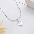 wholesale S925 Sterling Silver Korean-style Wide Heart Snake Chain Fashion Trendy Ins-style Versatile Women's Choker Necklace-0-1