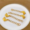 wholesale Metal S925 Gold-Plated Butterfly Coin Charm Extender Chain Accessory Bracelet Necklace DIY Bead Spacer Semi-Finished-0-6