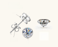 wholesale Metal material, cross-border fashion bestseller versatile moissanite earrings for women, OEM customization with provided samples, drawings, or designs, ODM processing-0-5