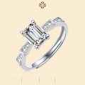 wholesale 925 Silver Cross-Stacking Ins Moissanite Ring with Design Sense, Best-Selling European and American Light Luxury Ring for Women, Does Not Fade-0-0
